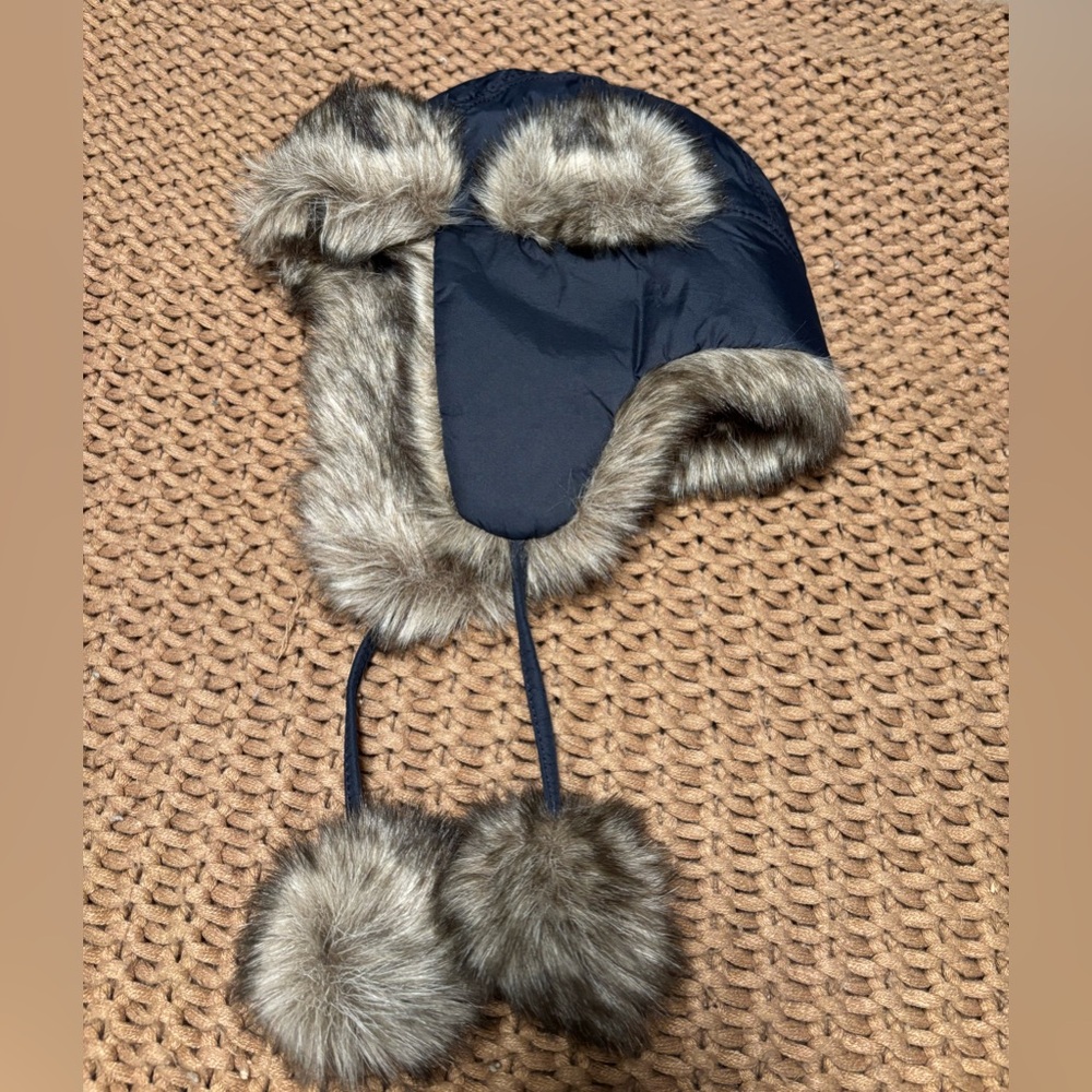 Hollister Faux Fur Trim Aviator Hat